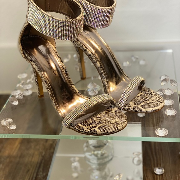 Snake print diamond heels - Picture 6 of 7